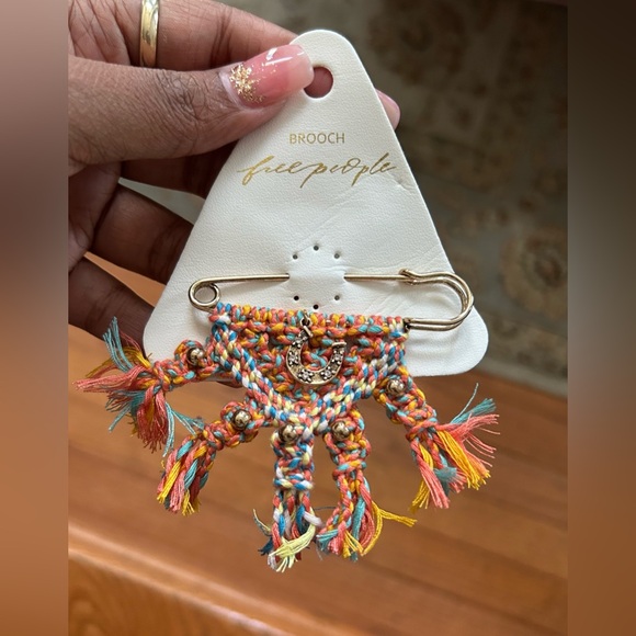 Free People Accessories - Free People Colorful Woven Brooch